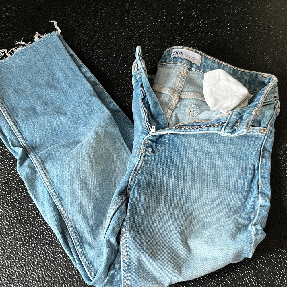 Zara Sky Blue Casual Jeans